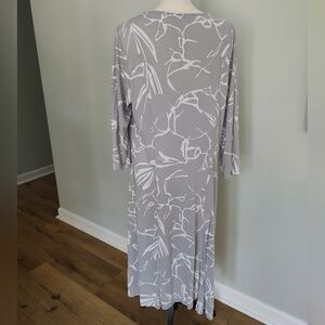 Chalet Et Ceci Duster Cardigan Handkerchief Hem Gray White Lagenlook Bamboo L